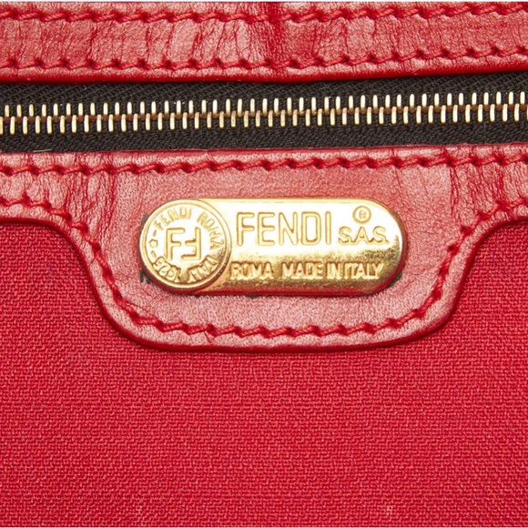 Fendi Brown Leopard Print Canvas Shoulder Bag Black - Picture 8 of 11